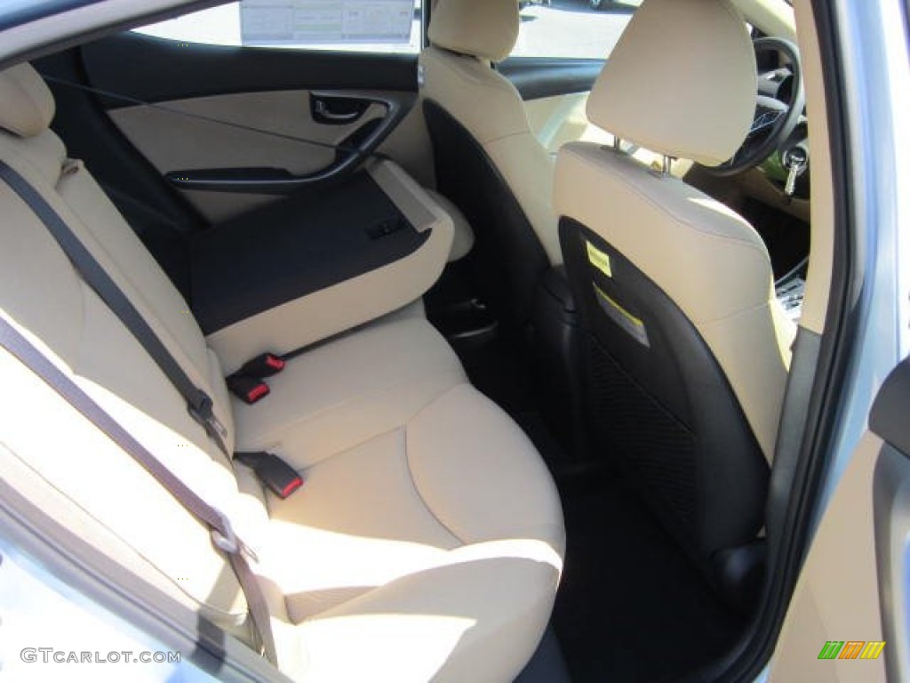 2012 Elantra Limited - Blue Sky Metallic / Beige photo #12