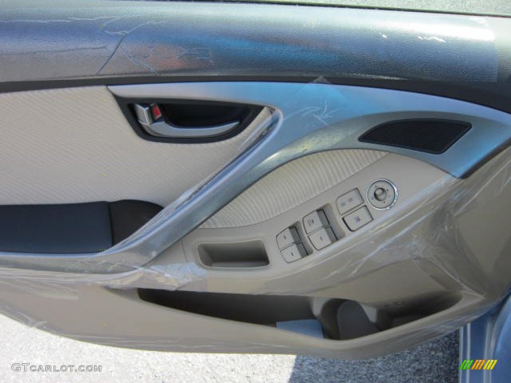 2012 Elantra Limited - Blue Sky Metallic / Beige photo #17