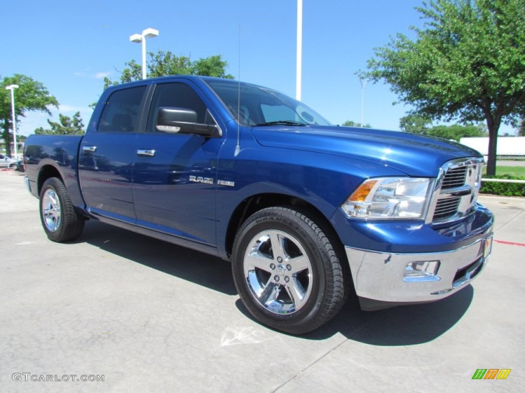 2010 Ram 1500 Lone Star Crew Cab - Deep Water Blue Pearl / Dark Slate/Medium Graystone photo #7