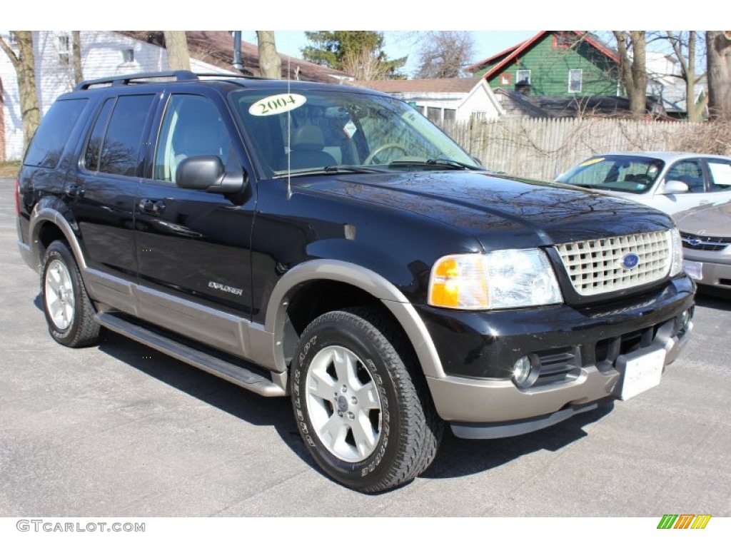 2004 Explorer Eddie Bauer 4x4 - Black / Medium Parchment photo #14