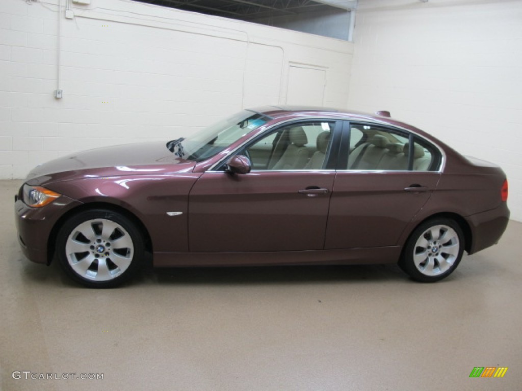 2006 3 Series 330xi Sedan - Barrique Red Metallic / Beige photo #5