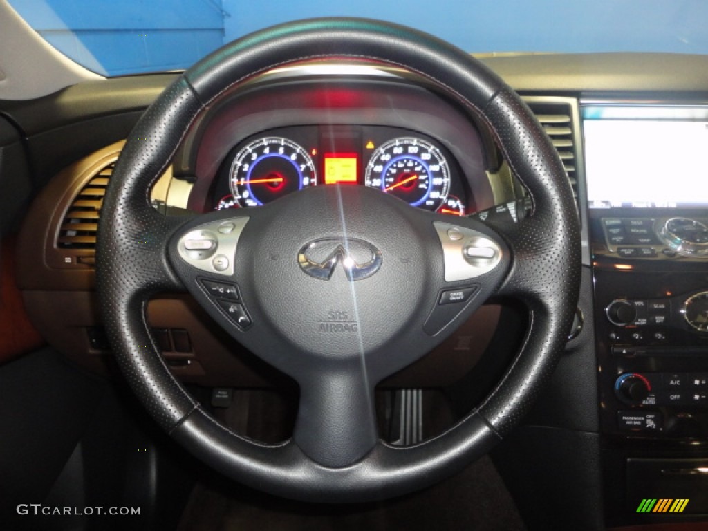 2011 Infiniti FX 35 AWD Java Steering Wheel Photo #63365068