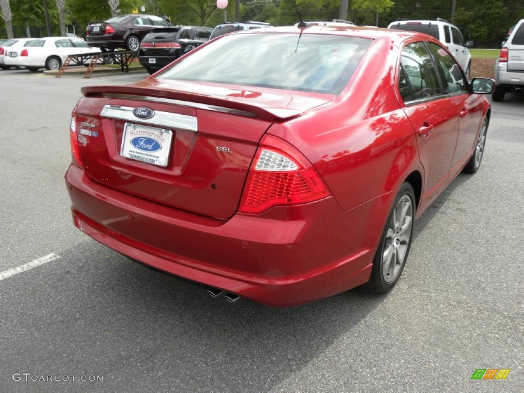 2010 Fusion SEL - Red Candy Metallic / Charcoal Black photo #14