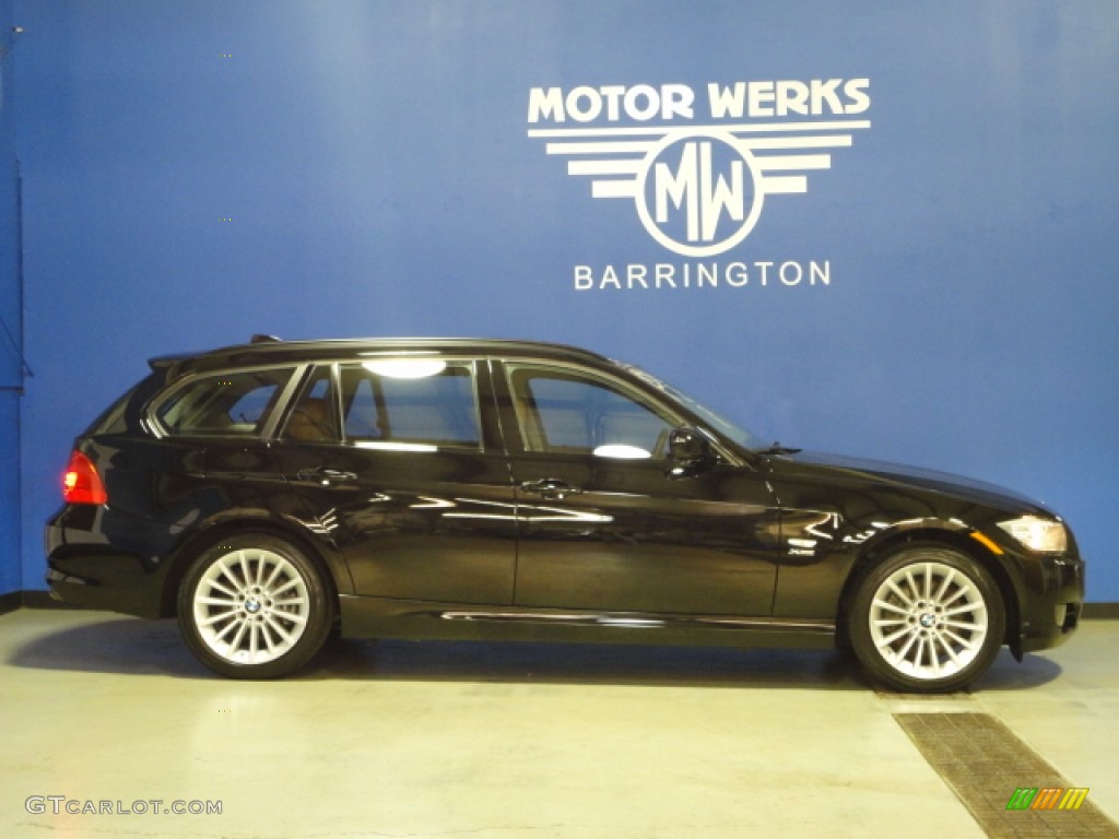 2011 3 Series 328i xDrive Sports Wagon - Jet Black / Saddle Brown Dakota Leather photo #10