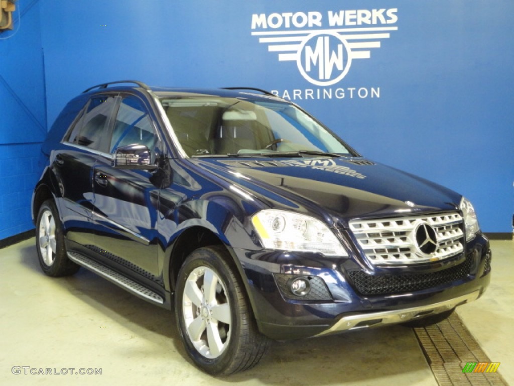 2011 ML 350 4Matic - Capri Blue Metallic / Black photo #1