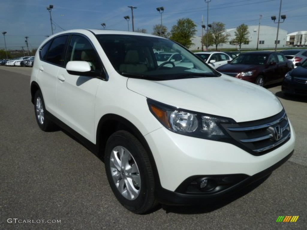 2012 CR-V EX 4WD - White Diamond Pearl / Beige photo #7