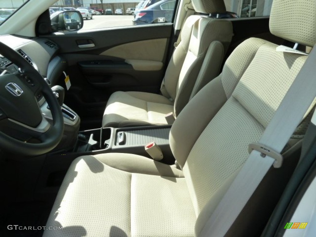 2012 CR-V EX 4WD - White Diamond Pearl / Beige photo #10