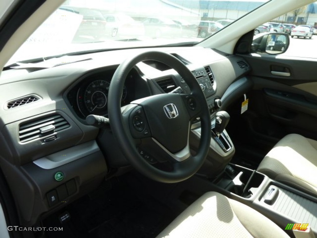 2012 CR-V EX 4WD - White Diamond Pearl / Beige photo #15