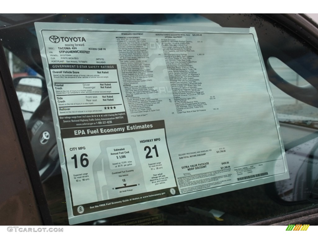 2012 Tacoma V6 TRD Sport Access Cab 4x4 - Pyrite Mica / Graphite photo #12