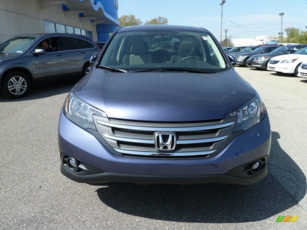 2012 CR-V EX 4WD - Twilight Blue Metallic / Gray photo #8