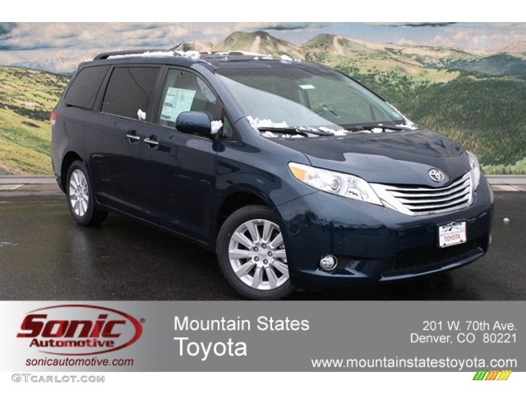 2012 Sienna Limited AWD - South Pacific Pearl / Light Gray photo #1