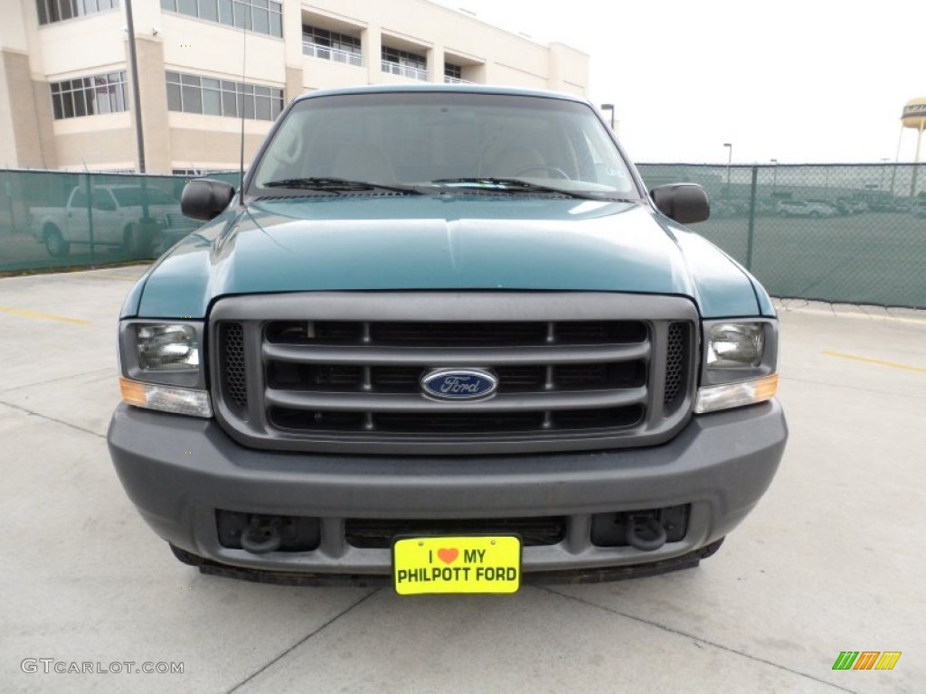 2002 F250 Super Duty XL Regular Cab - Fleet Green / Medium Parchment photo #8