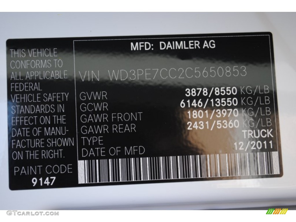 Paint codes for mercedes sprinter #6