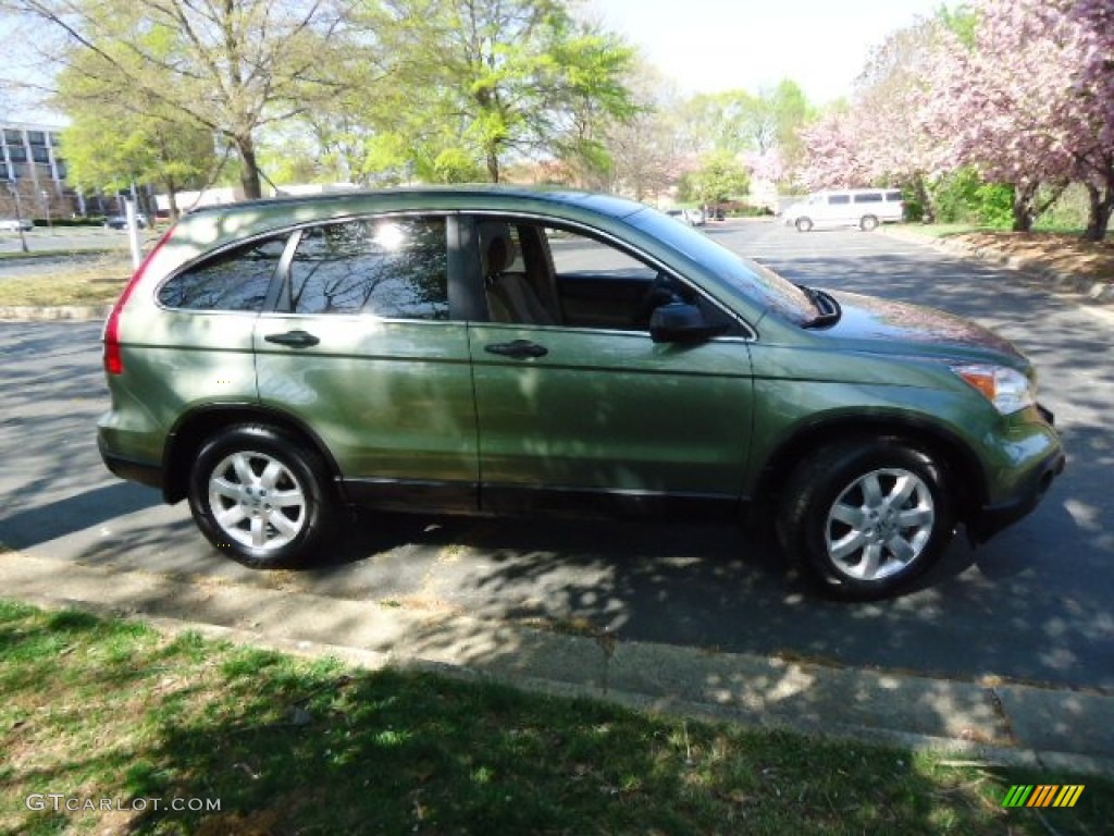 2008 CR-V EX 4WD - Green Tea Metallic / Ivory photo #8