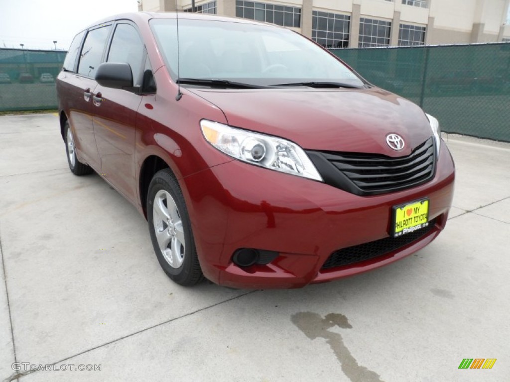 2012 Sienna  - Salsa Red Pearl / Light Gray photo #1