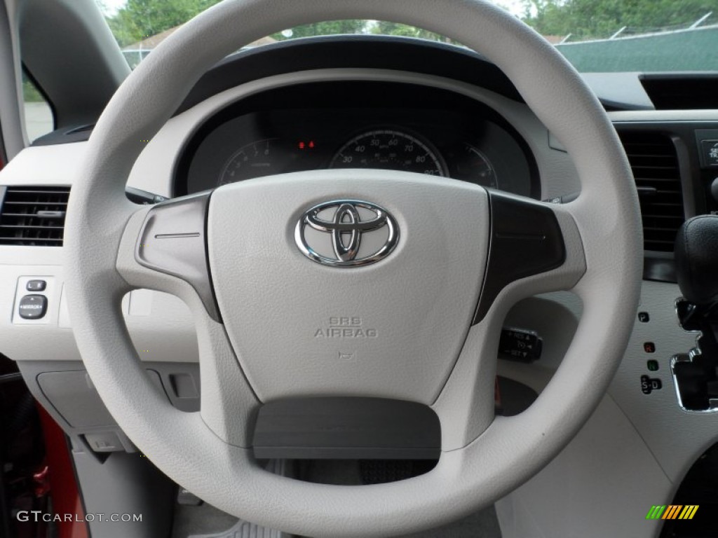 2012 Toyota Sienna Standard Sienna Model Light Gray Steering Wheel Photo #63375887