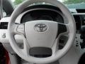 2012 Toyota Sienna Light Gray Interior Steering Wheel Photo