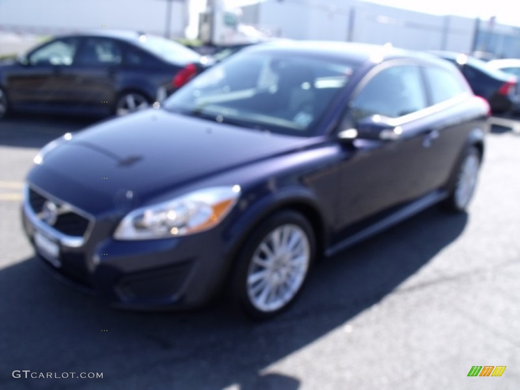 2012 C30 T5 - Caspian Blue Metallic / Off Black/Blonde photo #6