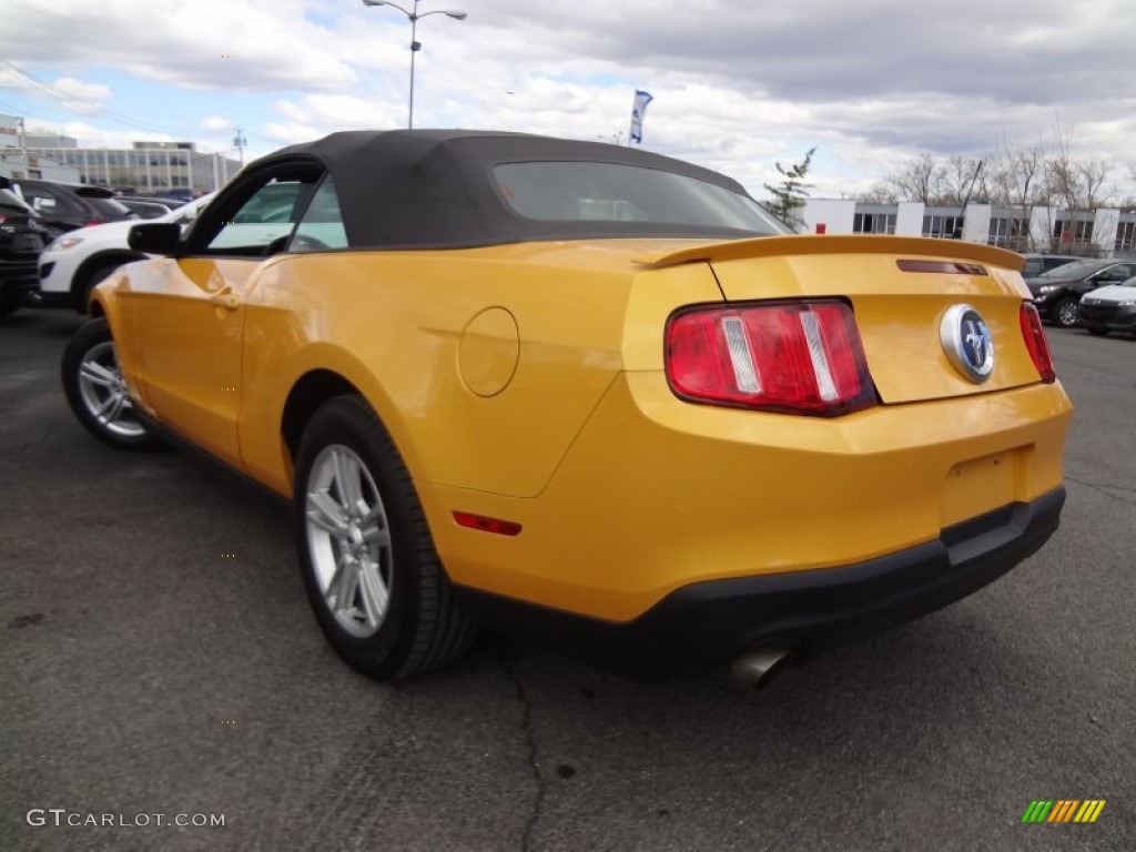 2012 Mustang V6 Convertible - Yellow Blaze Metallic Tri-Coat / Charcoal Black photo #3
