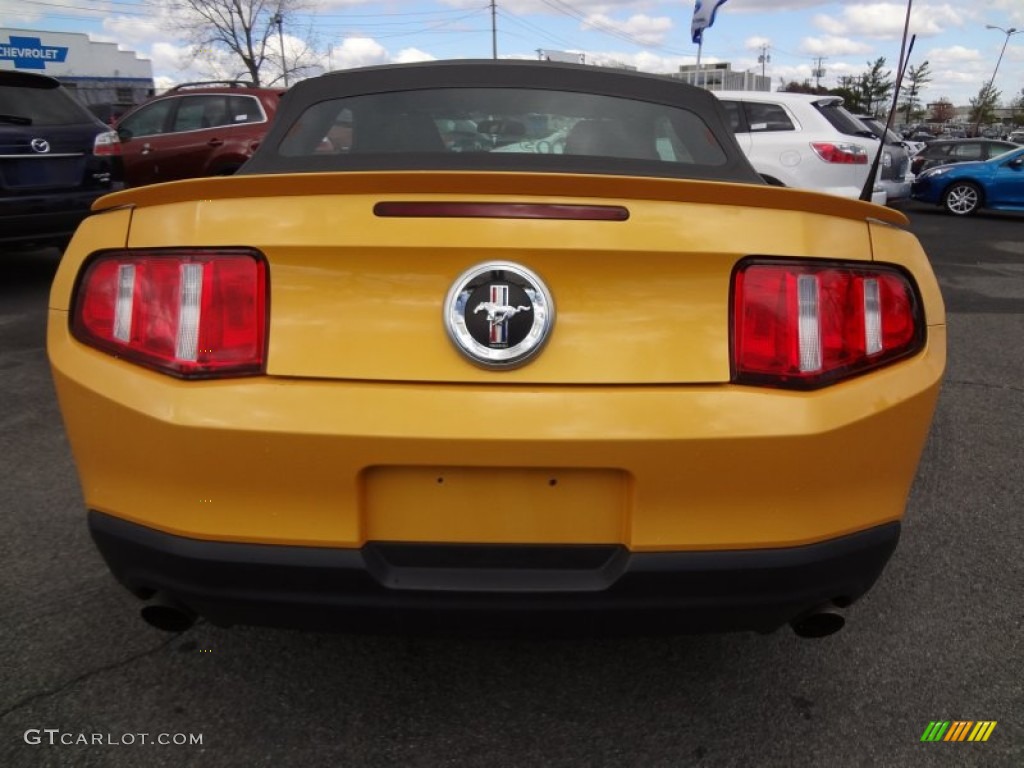 2012 Mustang V6 Convertible - Yellow Blaze Metallic Tri-Coat / Charcoal Black photo #5