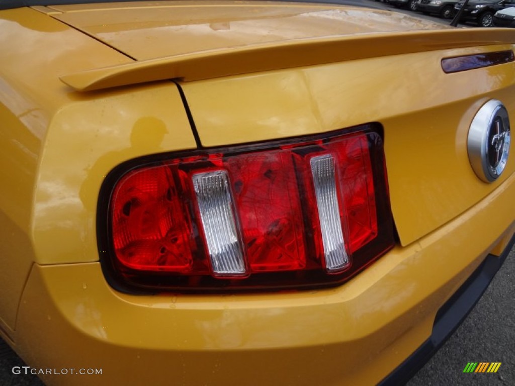 2012 Mustang V6 Convertible - Yellow Blaze Metallic Tri-Coat / Charcoal Black photo #7