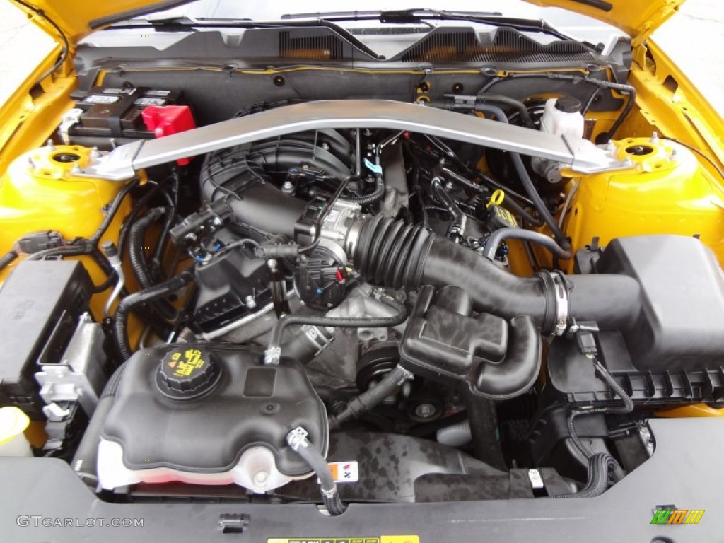 2012 Mustang V6 Convertible - Yellow Blaze Metallic Tri-Coat / Charcoal Black photo #10