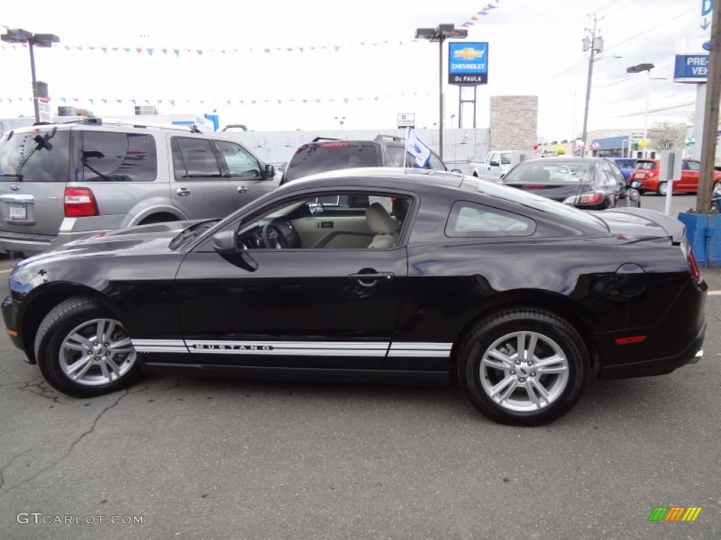 2011 Mustang V6 Coupe - Ebony Black / Stone photo #2