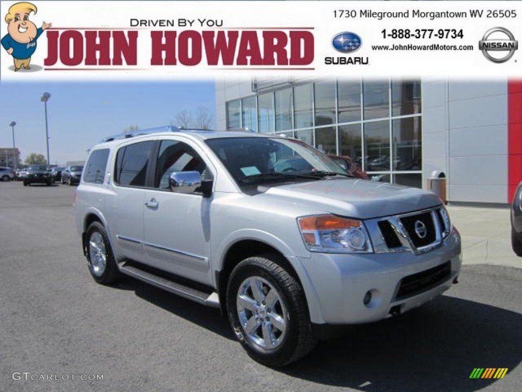 2012 Armada Platinum 4WD - Brilliant Silver / Charcoal photo #1