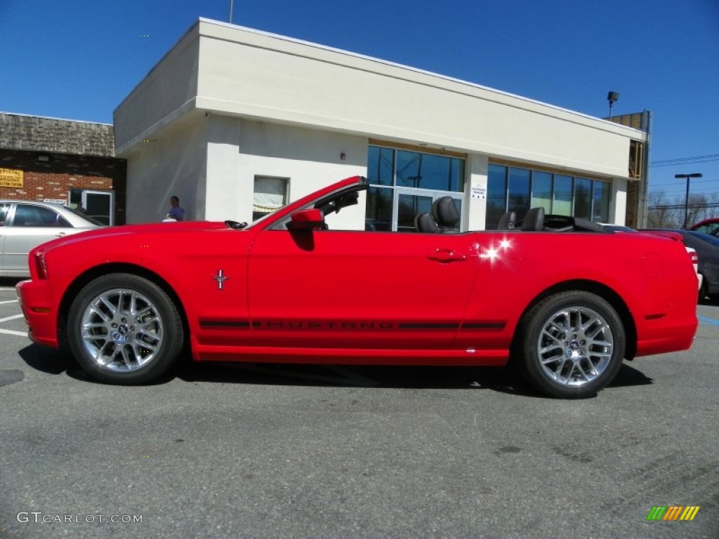 2013 Mustang V6 Premium Convertible - Race Red / Charcoal Black photo #23