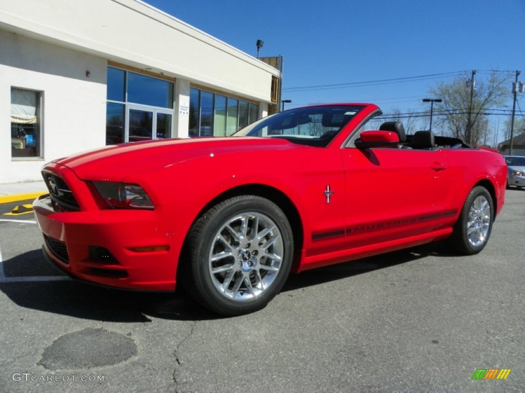 2013 Mustang V6 Premium Convertible - Race Red / Charcoal Black photo #24