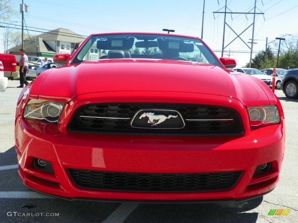 2013 Mustang V6 Premium Convertible - Race Red / Charcoal Black photo #25