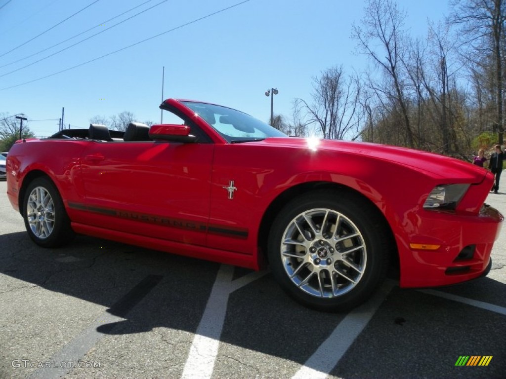2013 Mustang V6 Premium Convertible - Race Red / Charcoal Black photo #26
