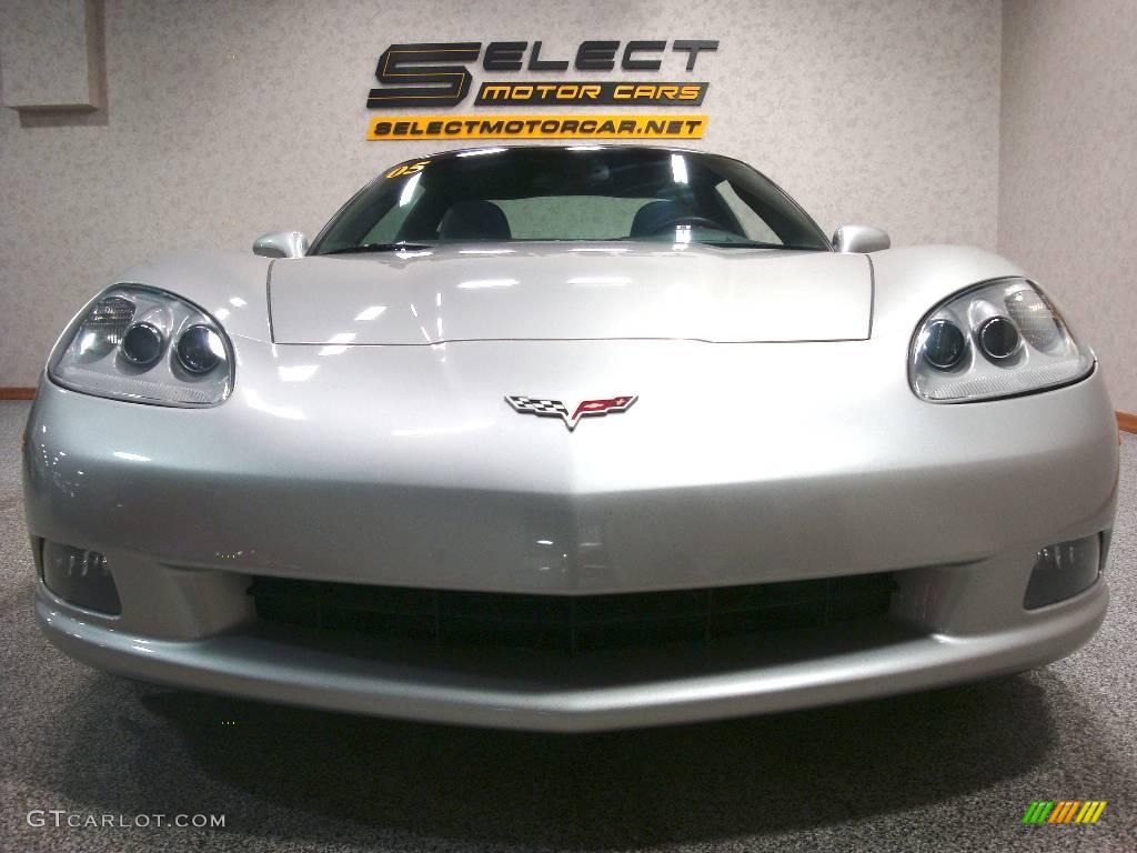 2005 Corvette Coupe - Machine Silver / Steel Grey photo #3