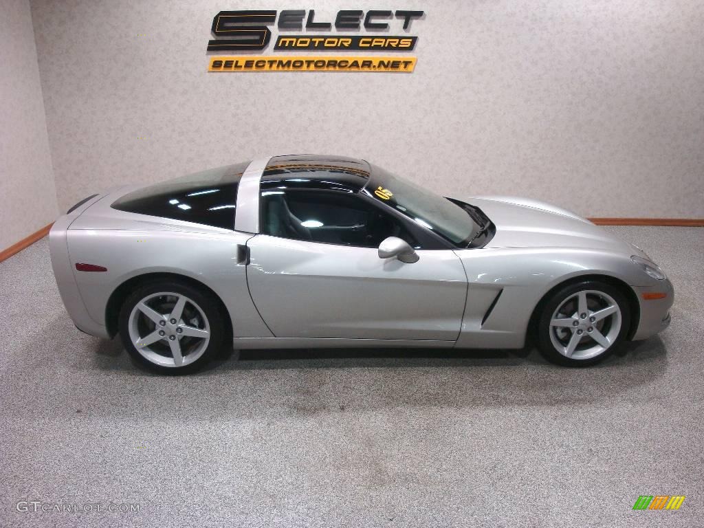 2005 Corvette Coupe - Machine Silver / Steel Grey photo #4