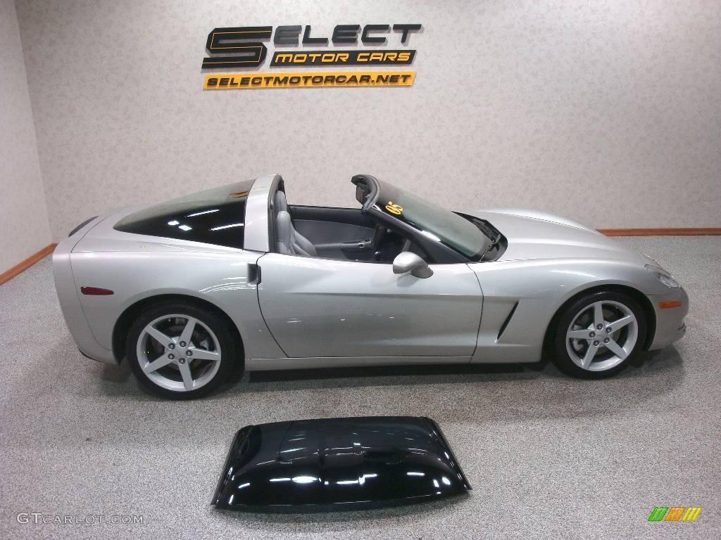 2005 Corvette Coupe - Machine Silver / Steel Grey photo #5