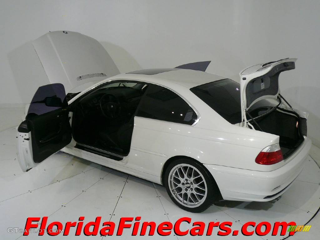 2001 3 Series 325i Coupe - Alpine White / Black photo #8