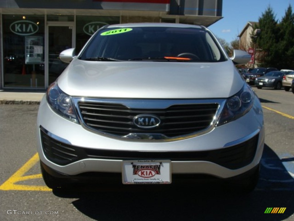 2011 Sportage LX AWD - Bright Silver / Black photo #2