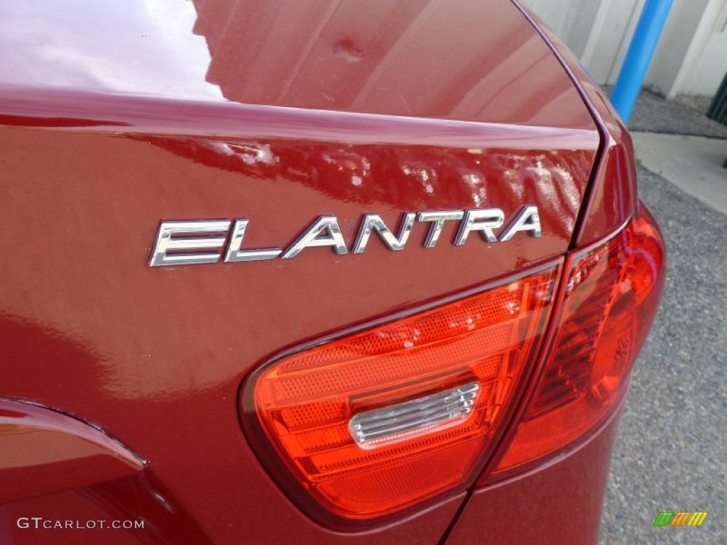 2009 Elantra GLS Sedan - Apple Red Pearl / Beige photo #12