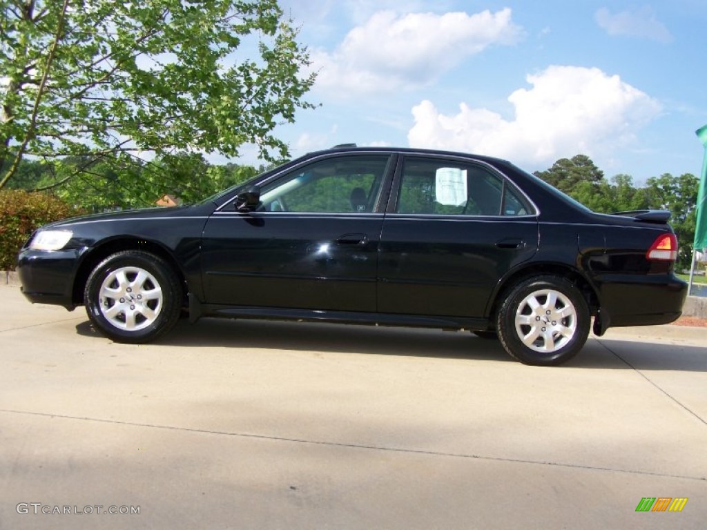 2002 Accord EX Sedan - Nighthawk Black Pearl / Quartz Gray photo #14