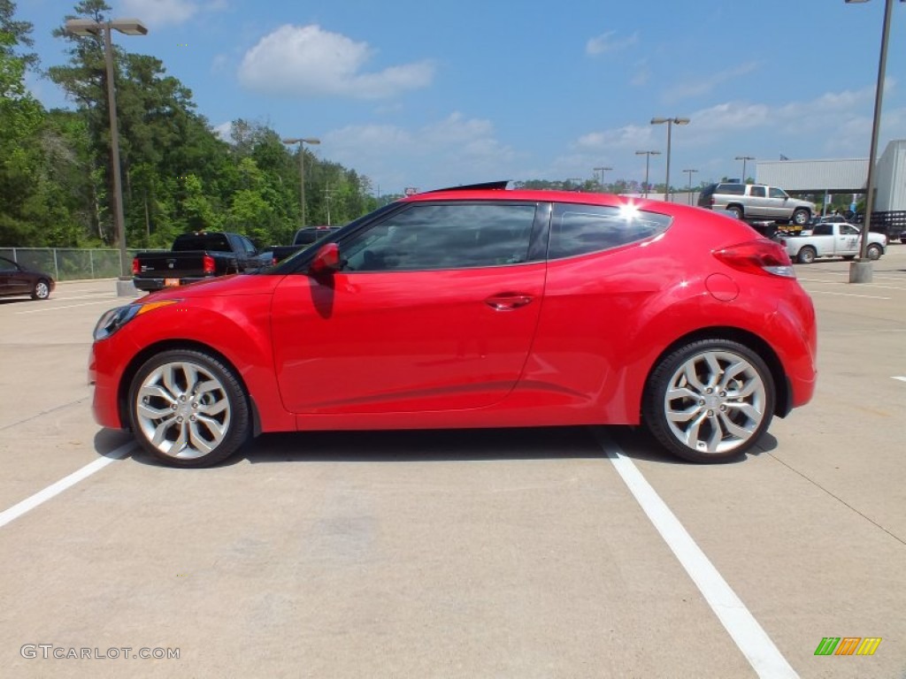 Boston Red 2012 Hyundai Veloster Standard Veloster Model Exterior Photo #63387733