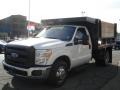 Oxford White - F350 Super Duty XL Regular Cab Chassis Dump Truck Photo No. 3