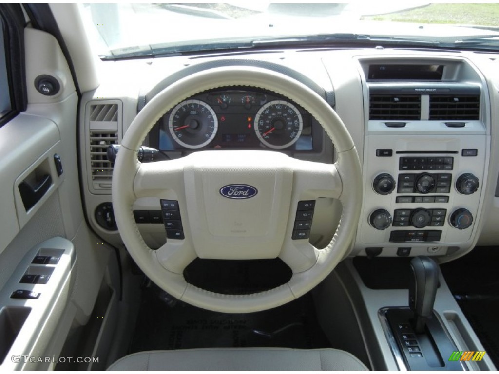 2011 Ford Escape XLT Stone Steering Wheel Photo #63391945