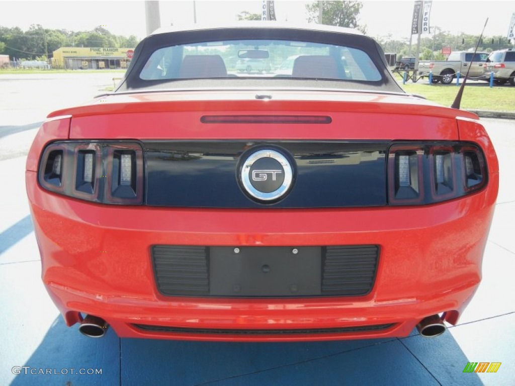2013 Mustang GT Premium Convertible - Race Red / Brick Red/Cashmere Accent photo #3