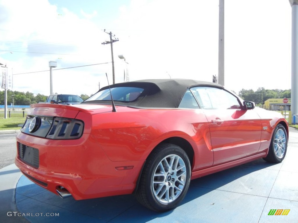 2013 Mustang GT Premium Convertible - Race Red / Brick Red/Cashmere Accent photo #4