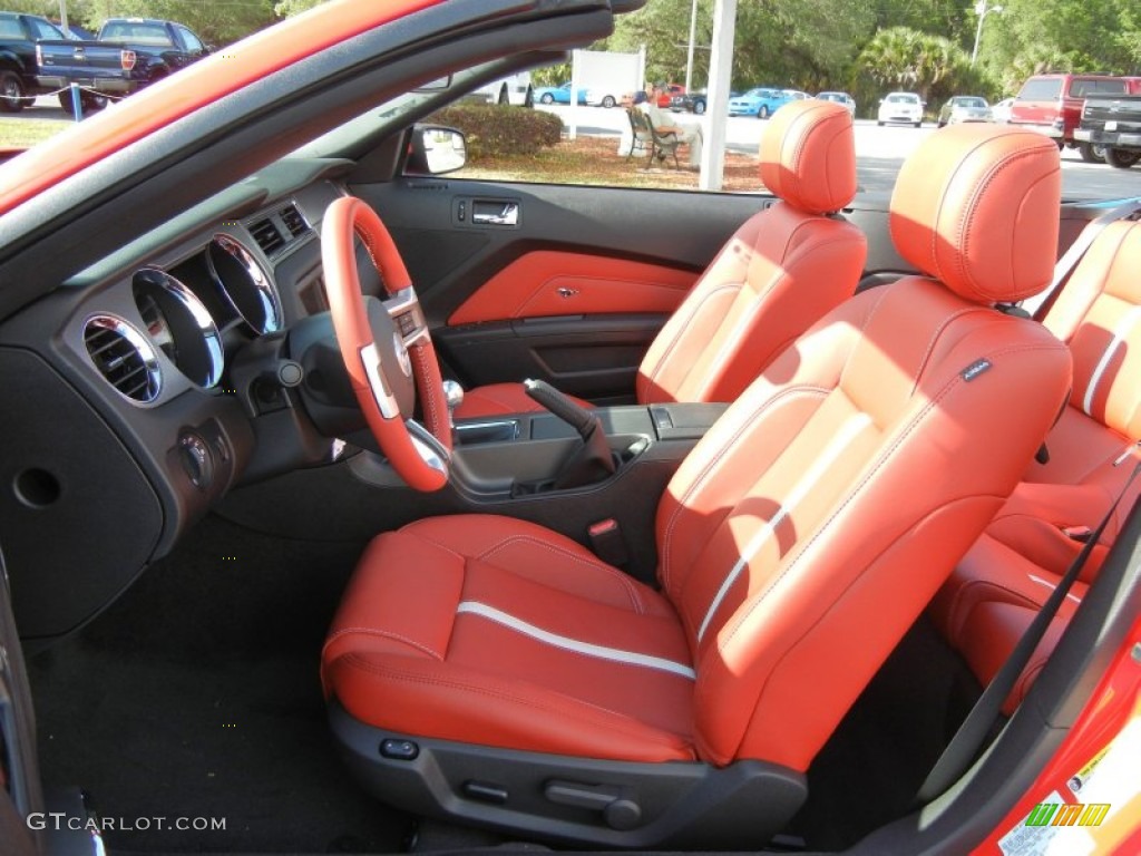 Brick Red/Cashmere Accent Interior 2013 Ford Mustang GT Premium Convertible Photo #63392857