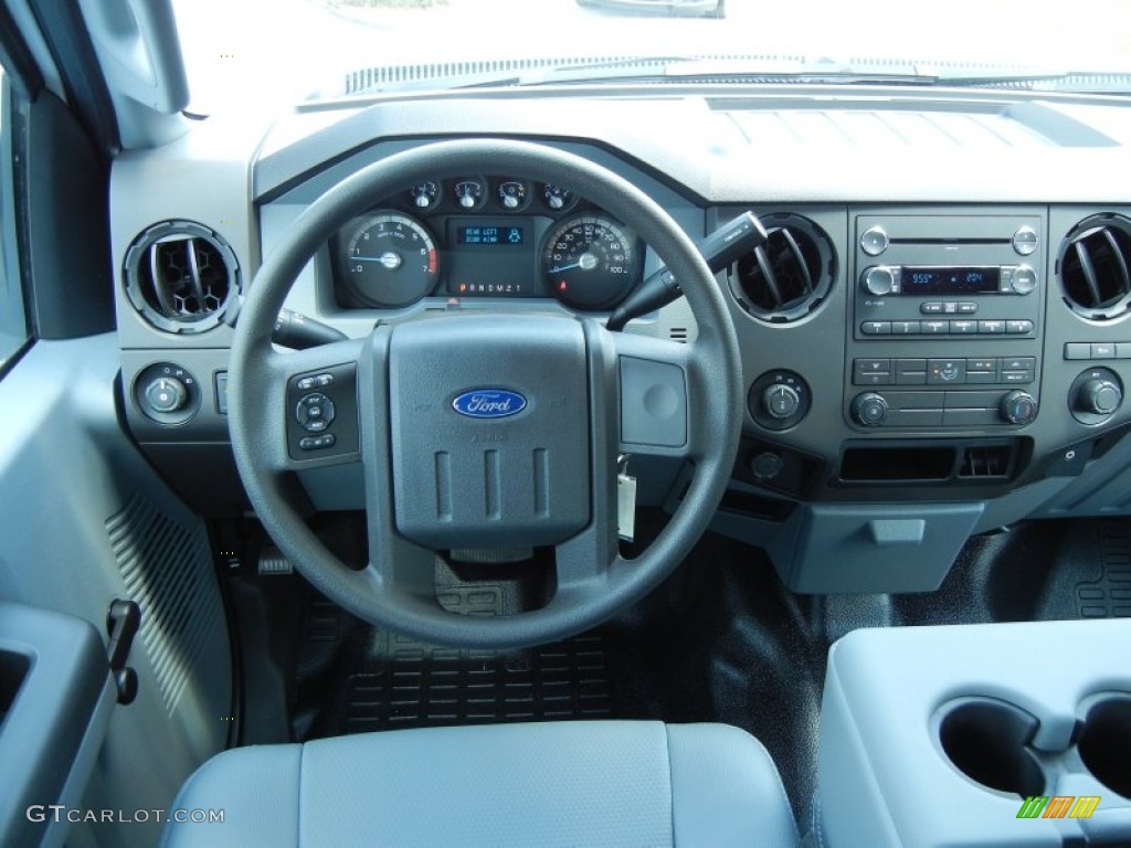 2012 Ford F350 Super Duty XL Crew Cab 4x4 Steel Dashboard Photo #63393118