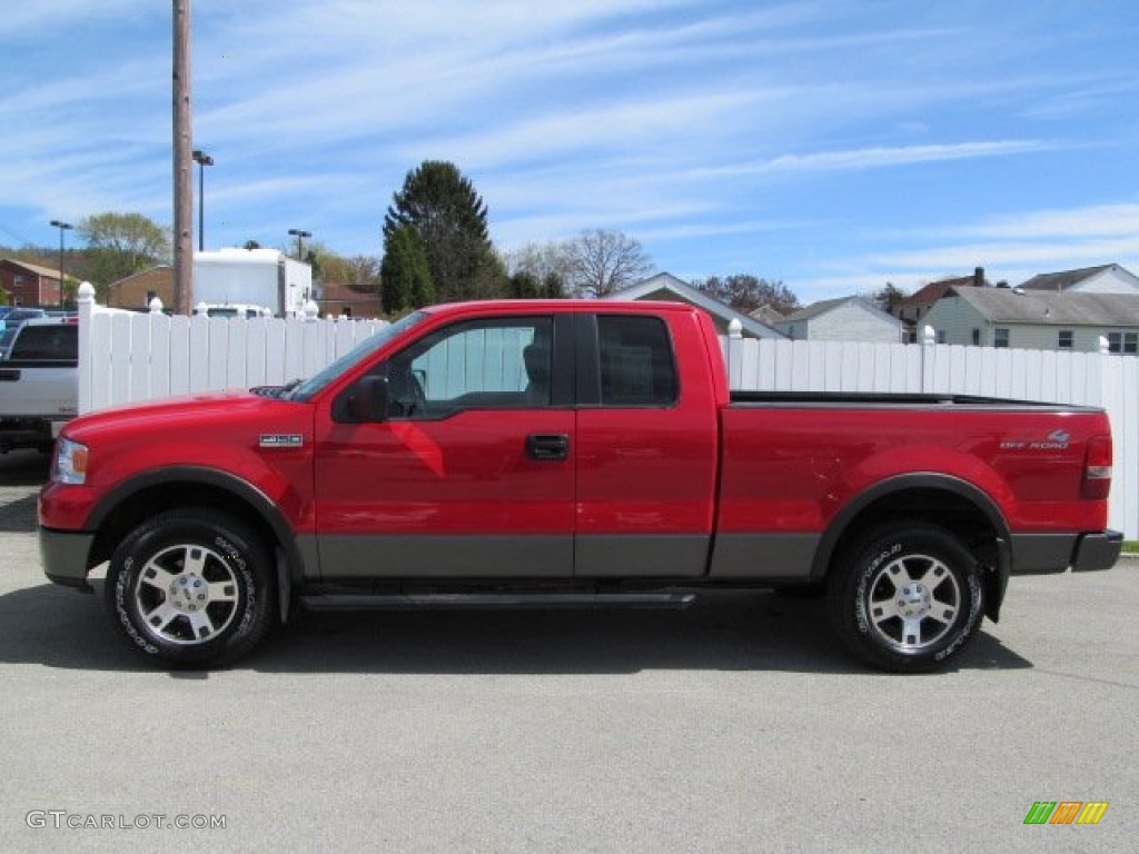 2006 F150 FX4 SuperCab 4x4 - Bright Red / Black/Medium Flint photo #2