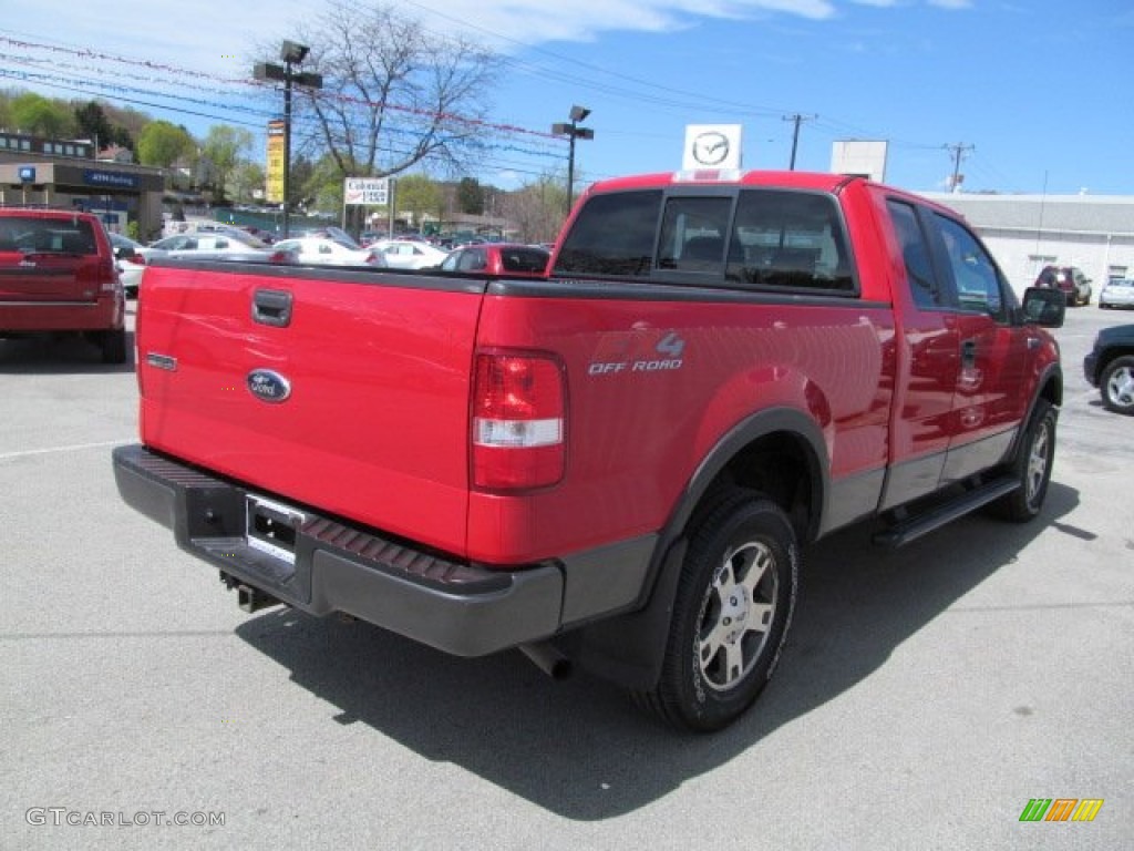 2006 F150 FX4 SuperCab 4x4 - Bright Red / Black/Medium Flint photo #7