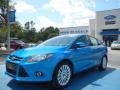 2012 Blue Candy Metallic Ford Focus Titanium Sedan  photo #1