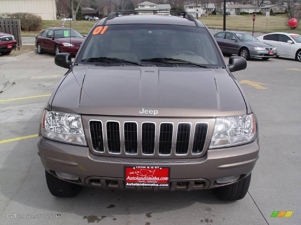 2001 Grand Cherokee Limited 4x4 - Woodland Brown Satin Glow / Sandstone photo #25